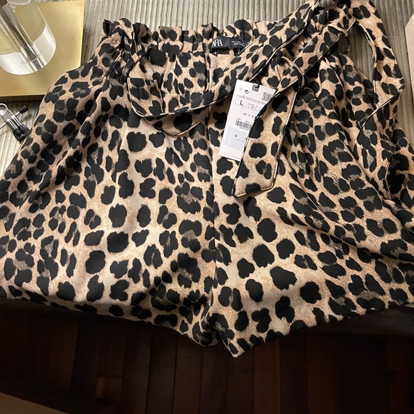 Zara Paper bag Shorts. NWT size Large - Picture 2 of 6